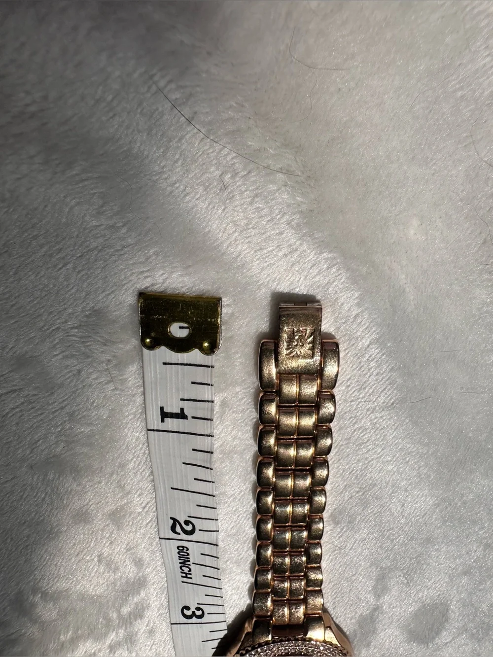 Anne Klein Rose Gold Crystal-Accent Bracelet Watch